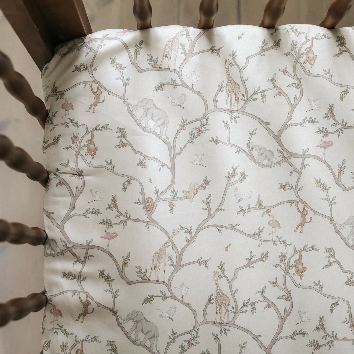 Animal Parade Crib Sheet - Ivory