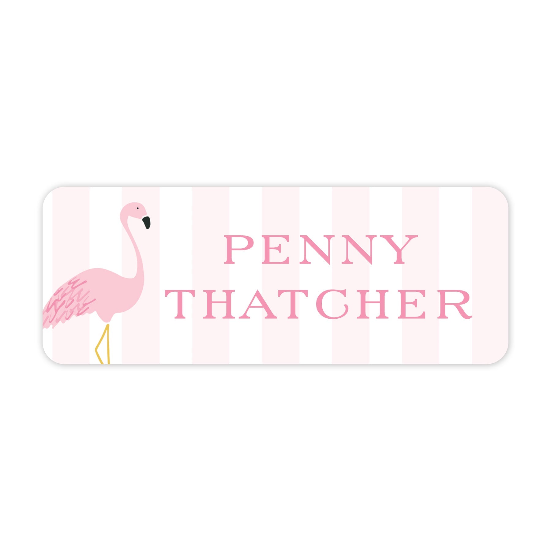 Flamingo Vinyl School Labels