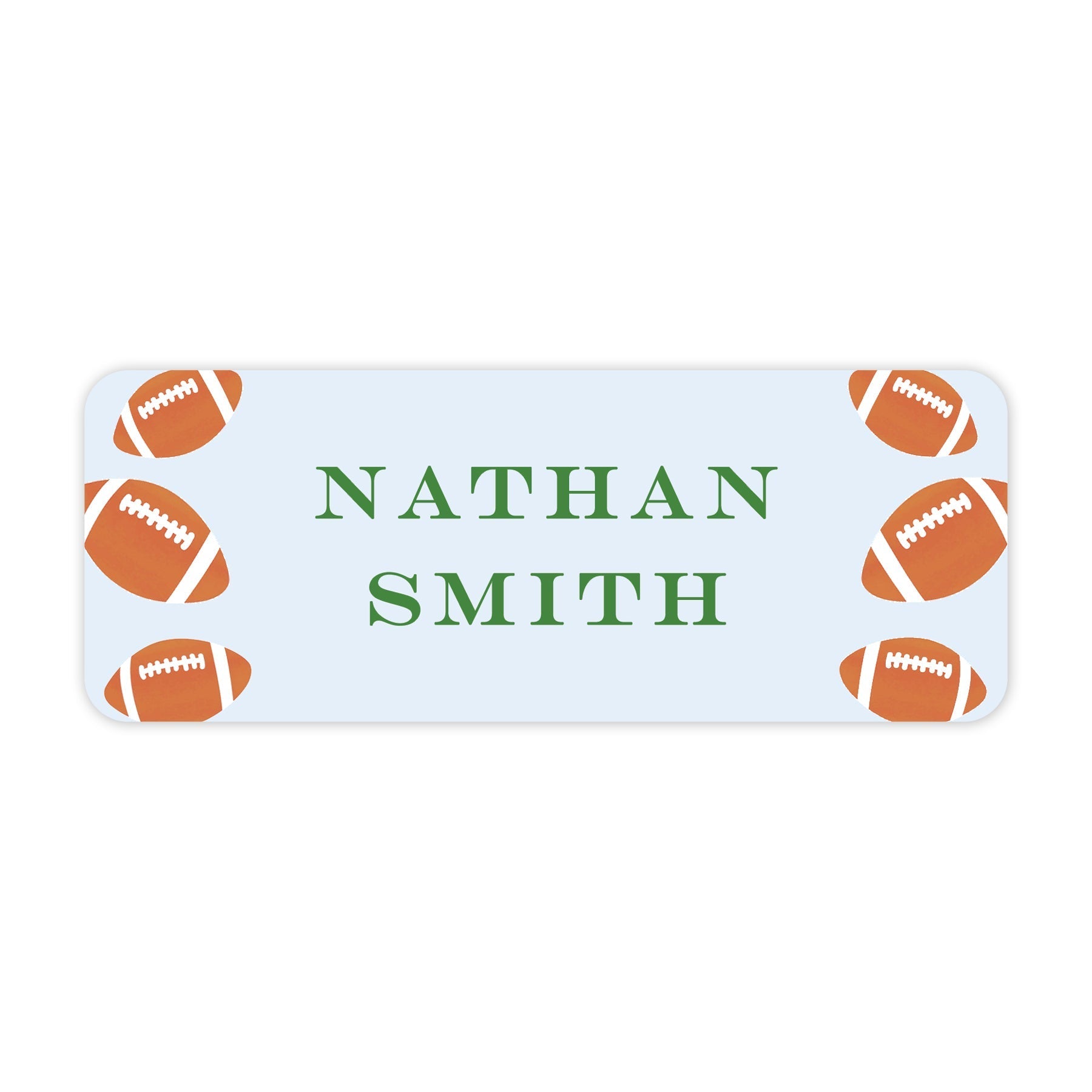 Football Vinyl School Labels