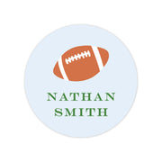 Football Round Vinyl School Labels