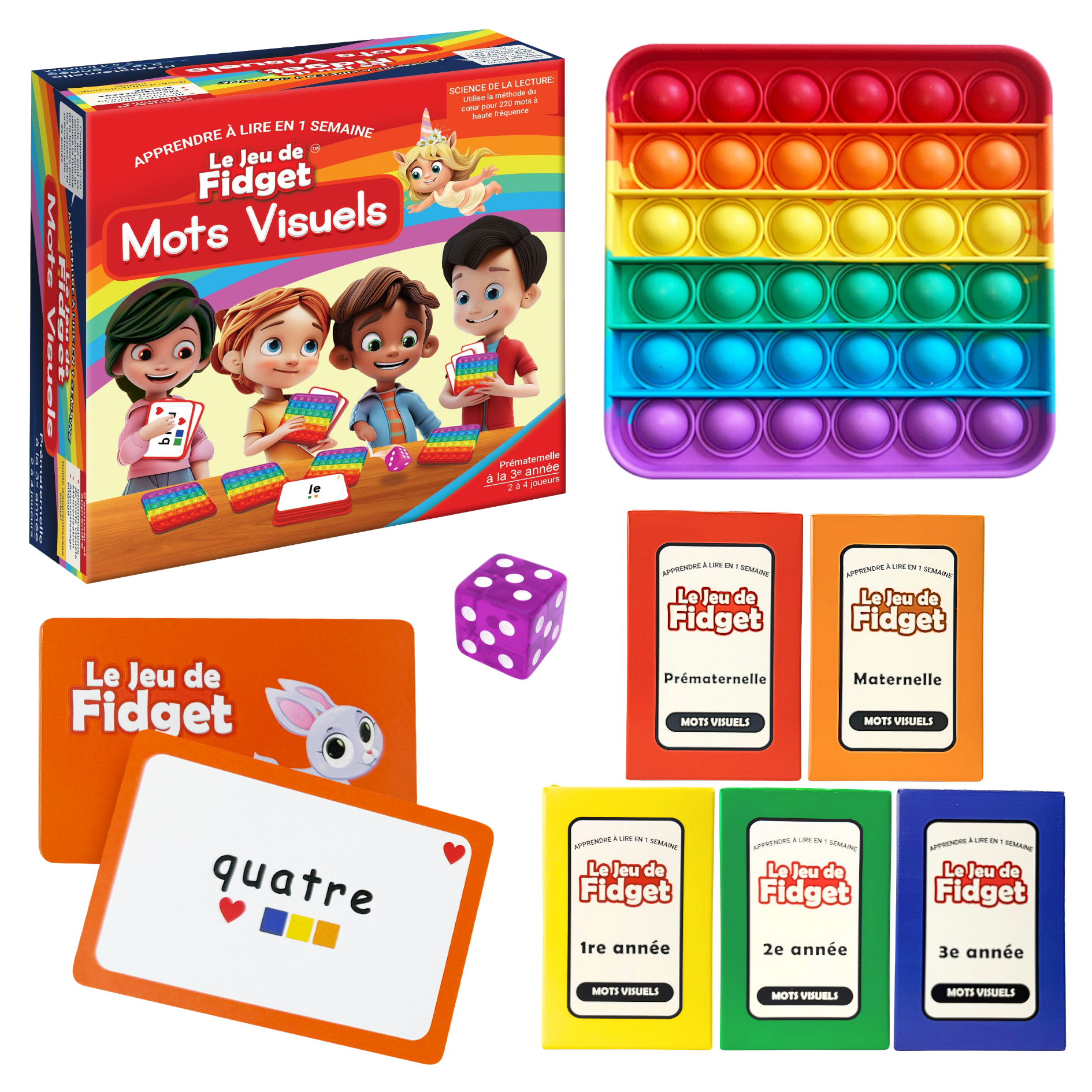 The Fidget Game French: Le Jeu De Fidget Mots Visuels