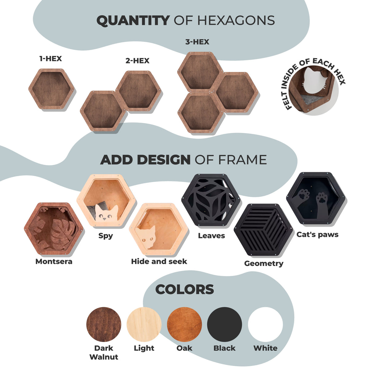 Wooden And Acrylic Frame For Hexagon