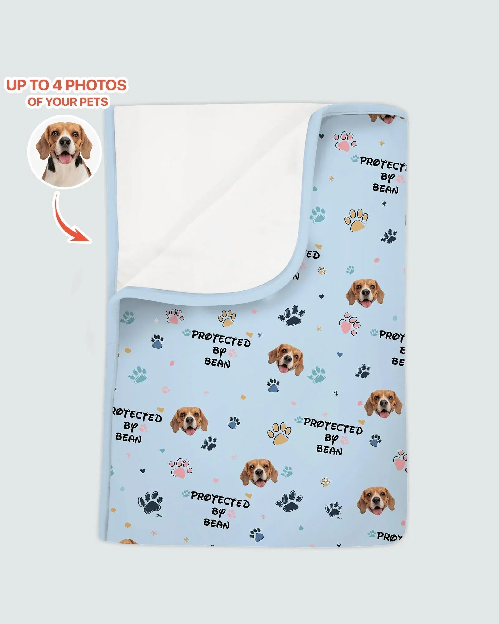Custom Dog Pattern Bamboo Blanket