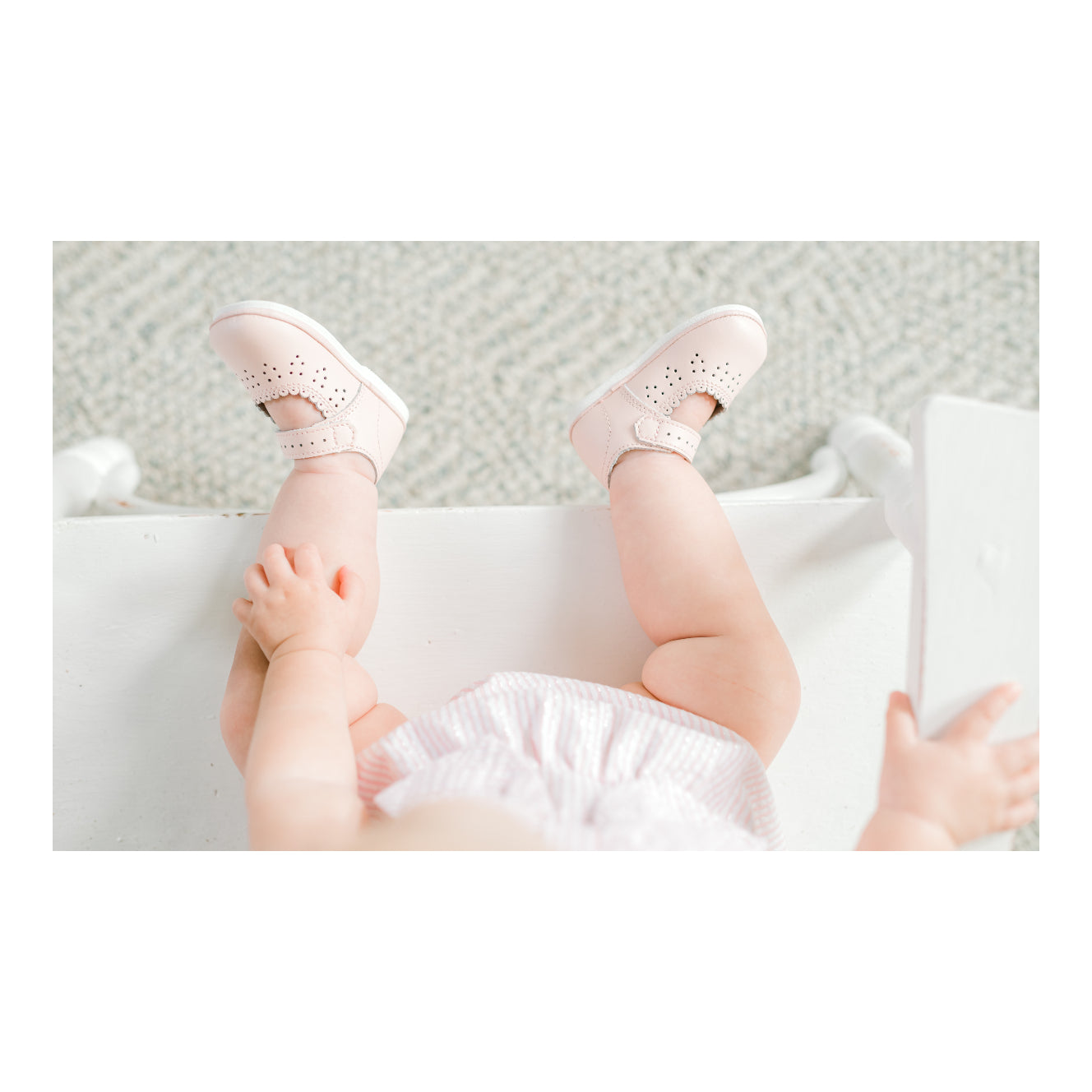 Mia Scalloped Leather Mary Jane (baby)