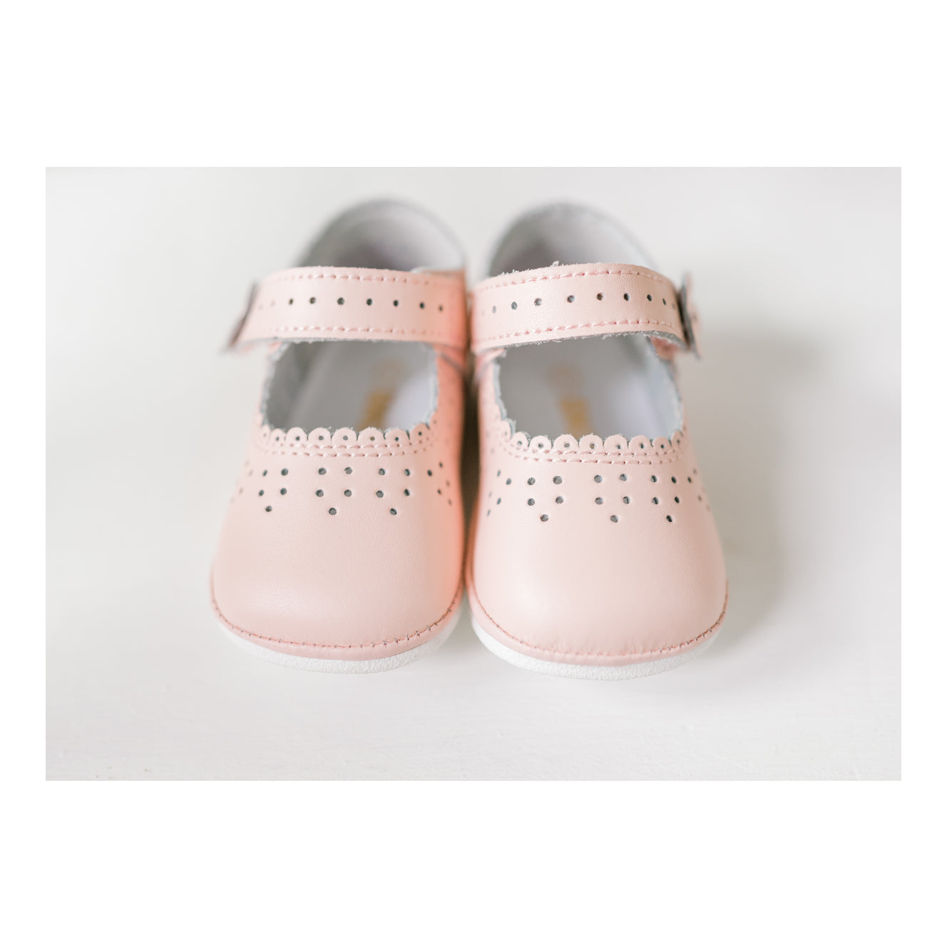 Mia Scalloped Leather Mary Jane (baby)