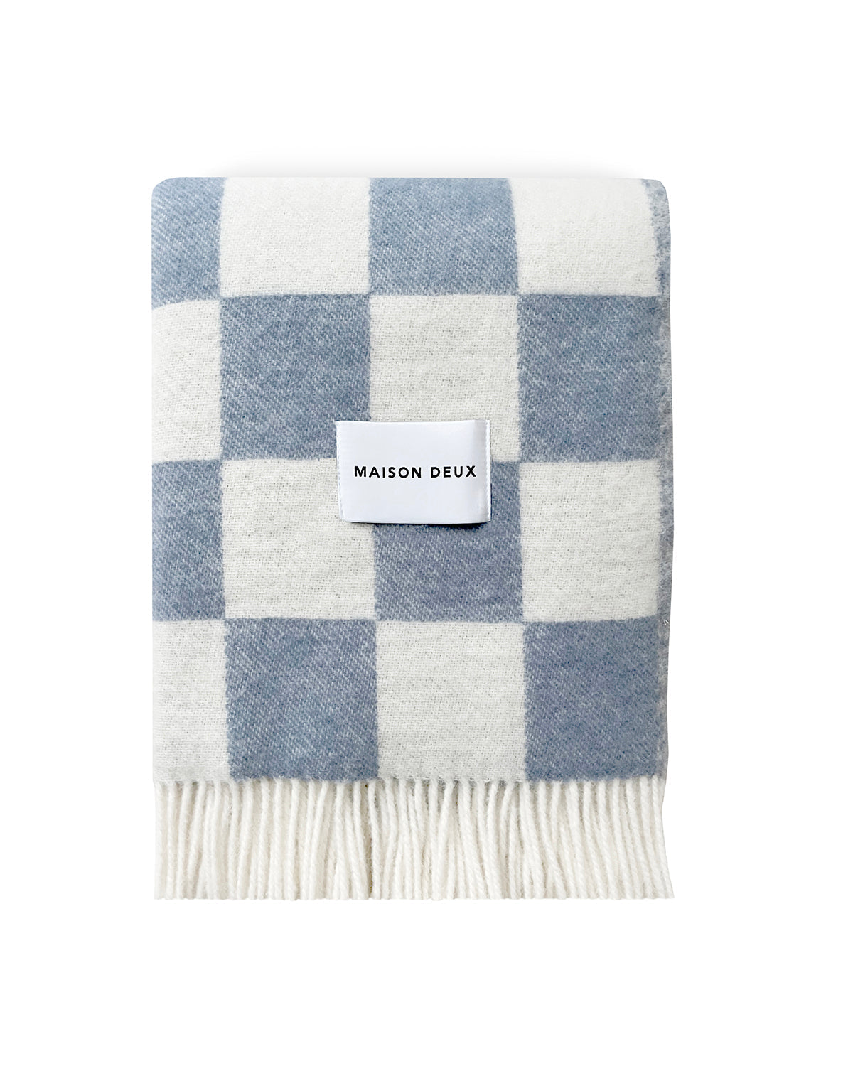 Blanket Checkerboard Denim Blue / White 4.25 X 6.5 Ft