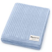 Organic Ribbed Knit Cotton Baby Blanket