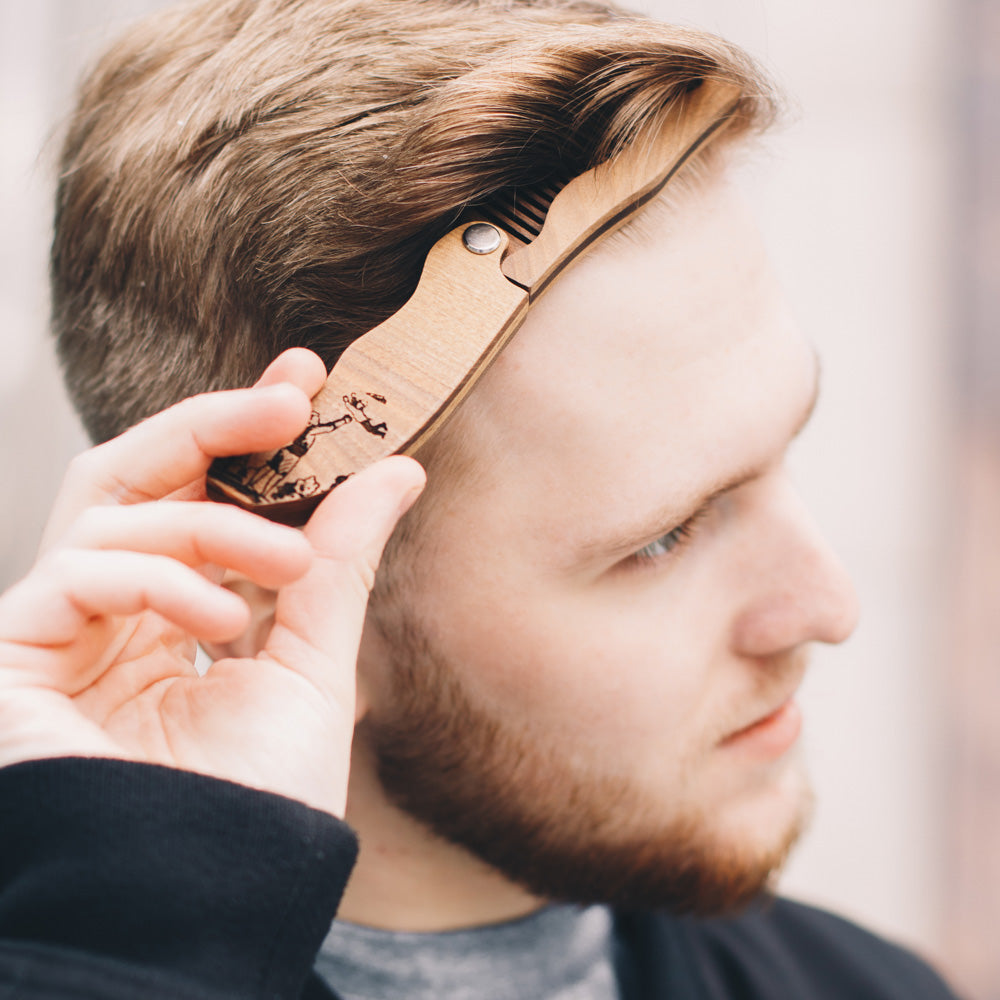 Wooden Beard Comb - Father's Day