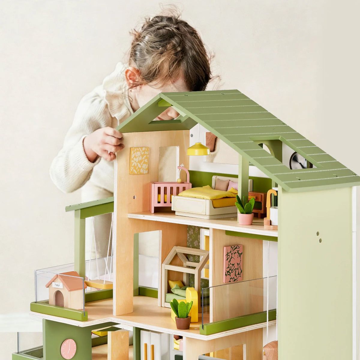 ® Sweetwood Edge Dollhouse - Green & Pink