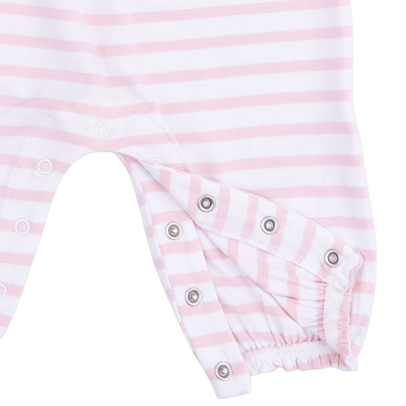Football Dot And Stripe - Ruffle Sleeve Snap Romper