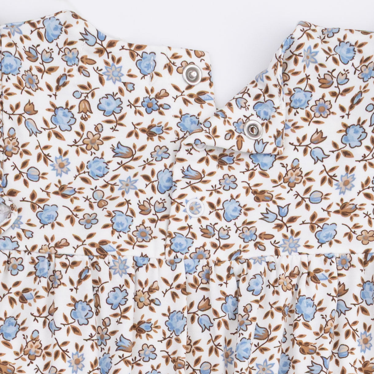 Hazel Floral - Ruffle Sleeve Snap Romper