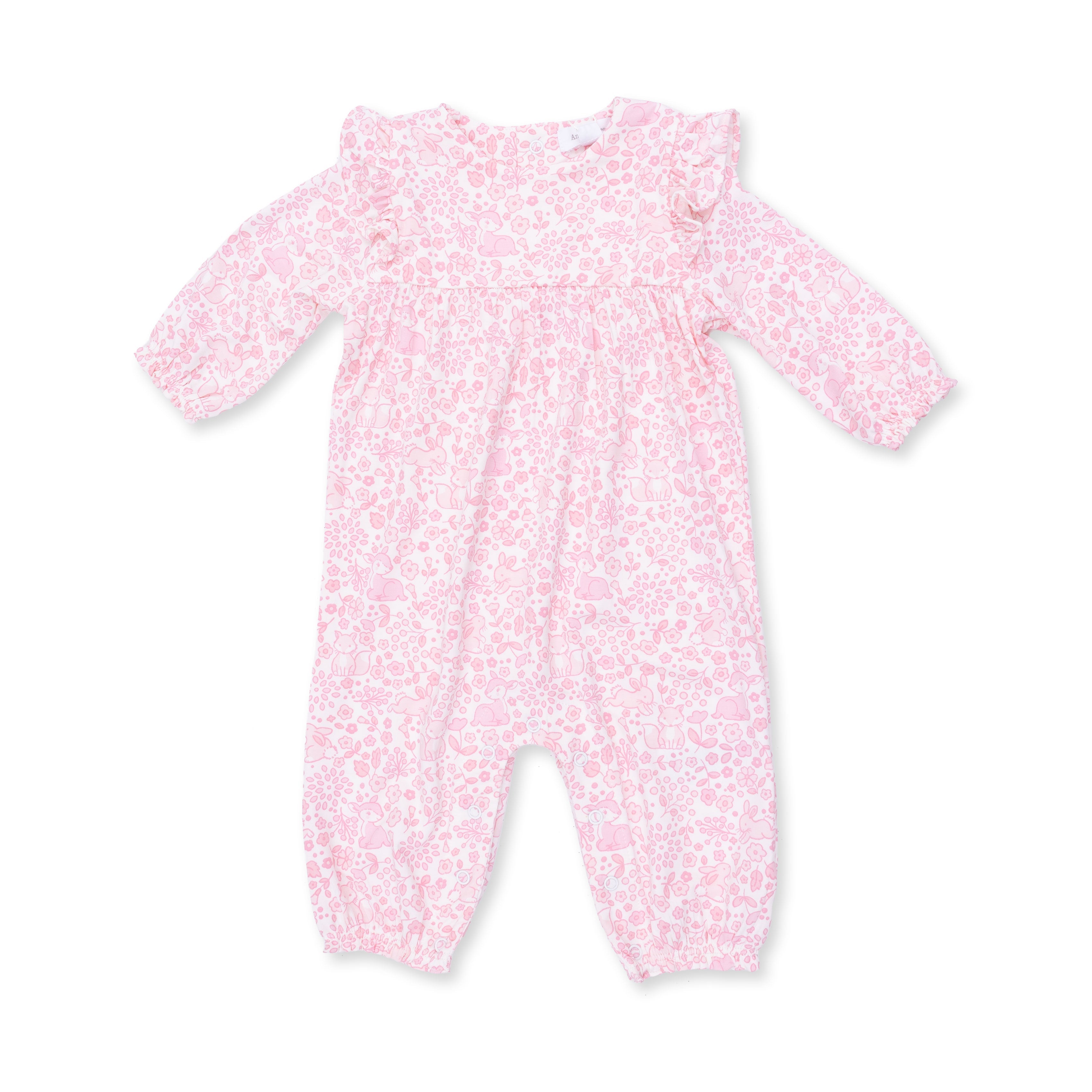 Baby Woodland - Ruffle Sleeve Snap Romper