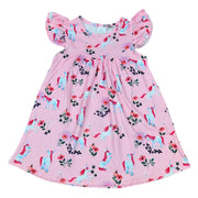 Magical Friend Milk Silk Flutter Dress