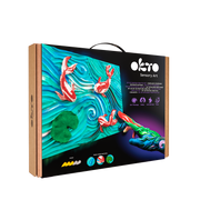 Okto Sensory Art 3d Painting “koi Carps” – 11.8” X 15.7” Canvas Kit