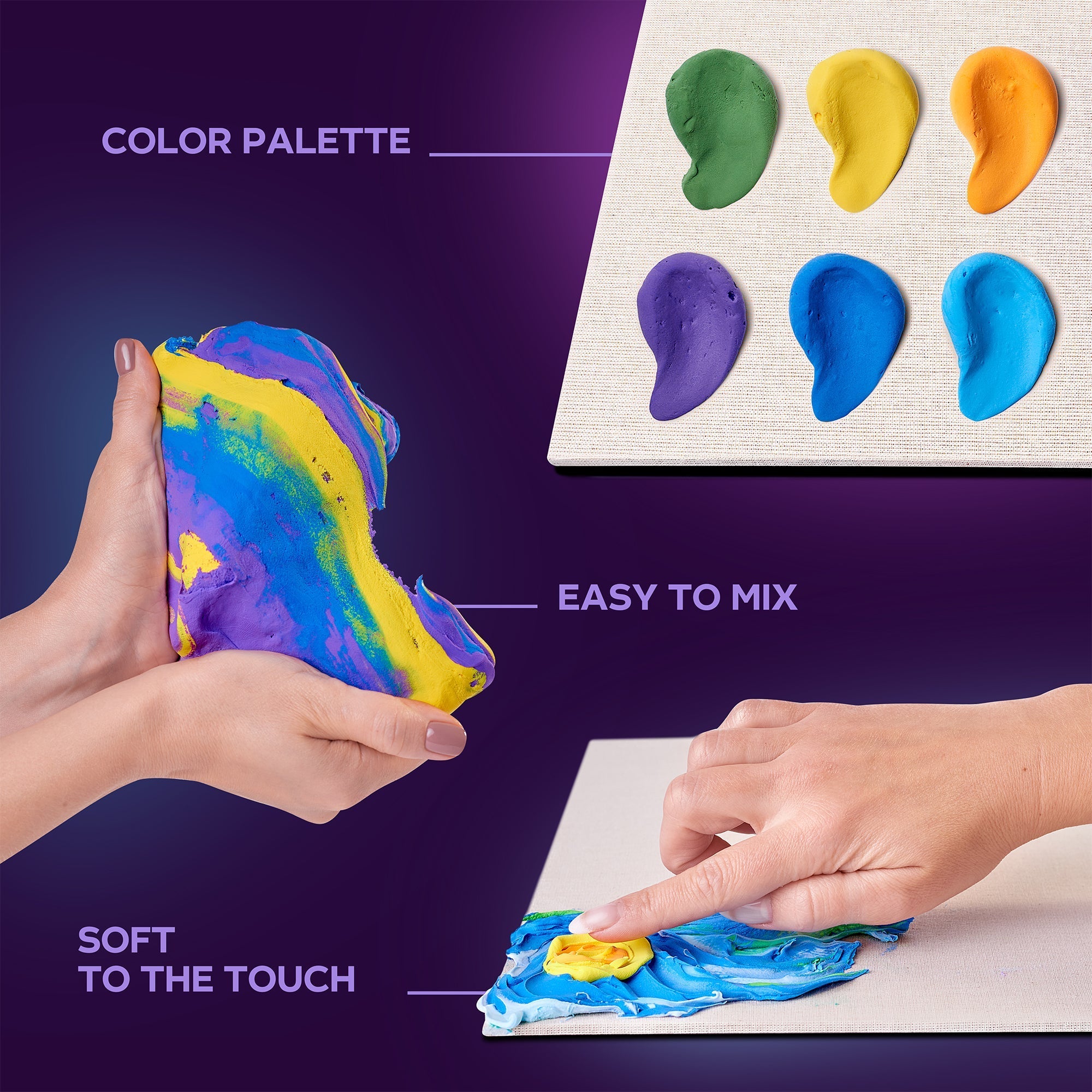 Okto Sensory Art 3d Painting “starry Night” – 11.8” X 15.7” Canvas Kit