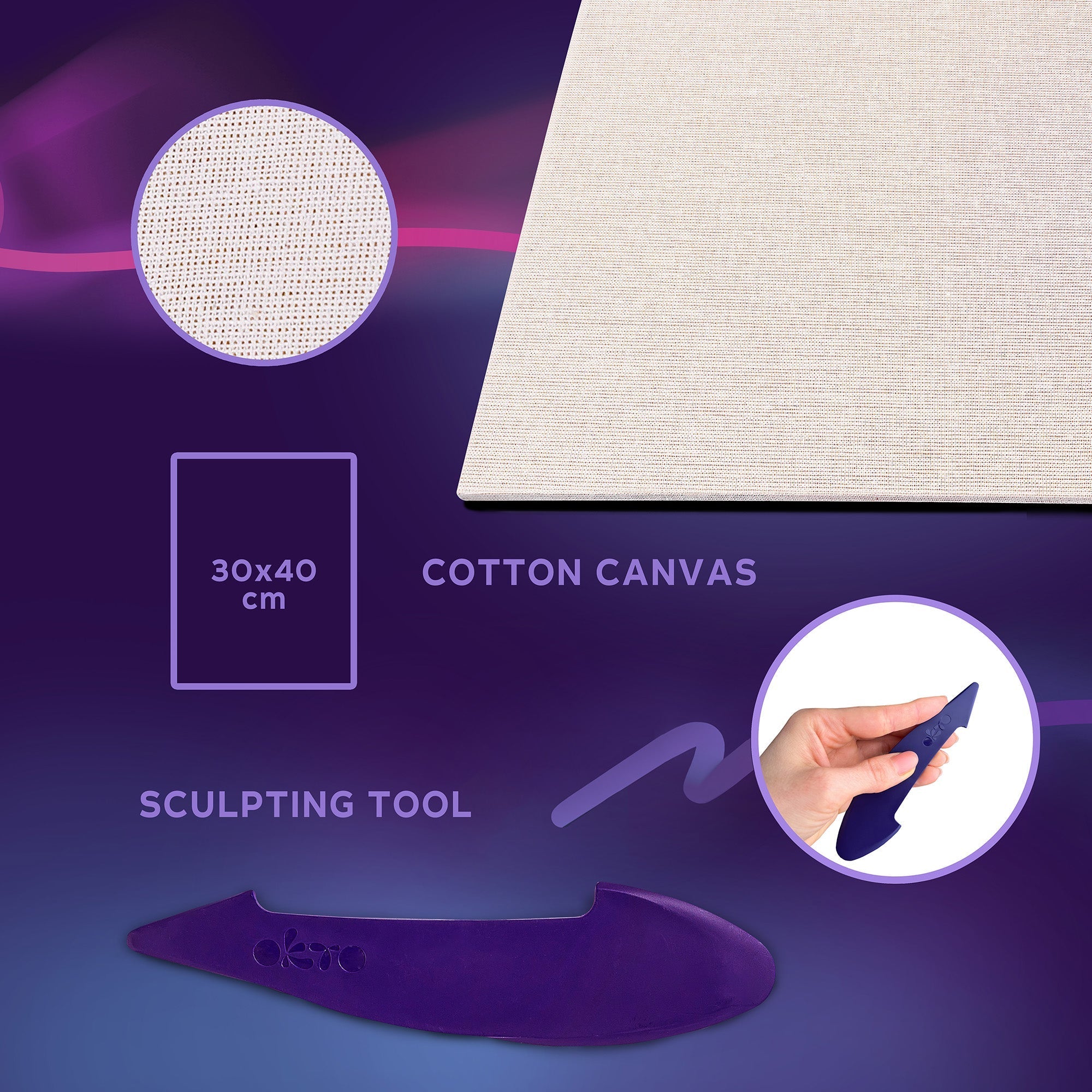 Okto Sensory Art 3d Painting “irises” – 11.8” X 15.7” Canvas Kit