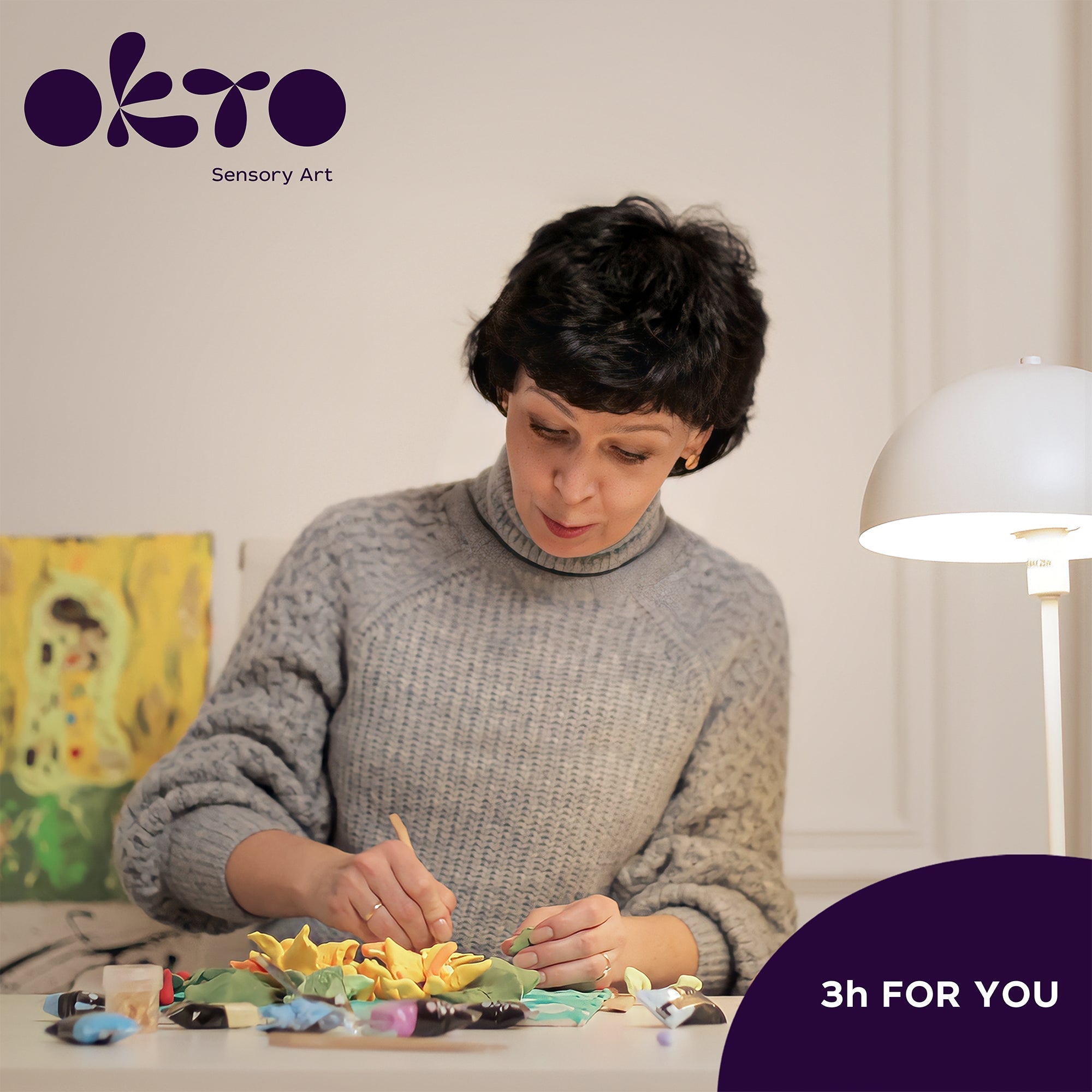 Okto Sensory Art 3d Painting “sunflowers” – 11.8” X 15.7” Canvas Kit
