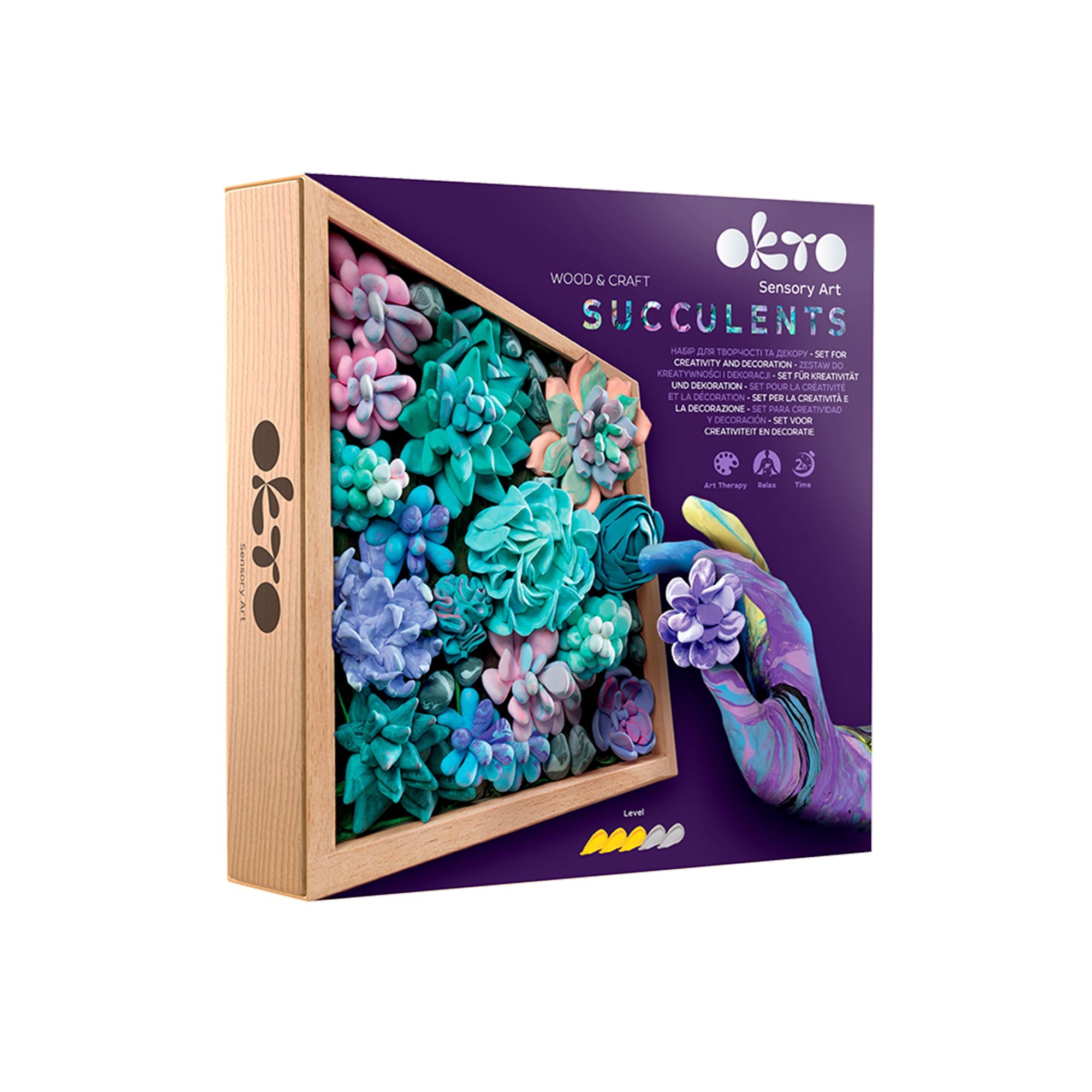 Okto Sensory Art 3d Woodcraft “tenderness” – Succulent Craft Kit