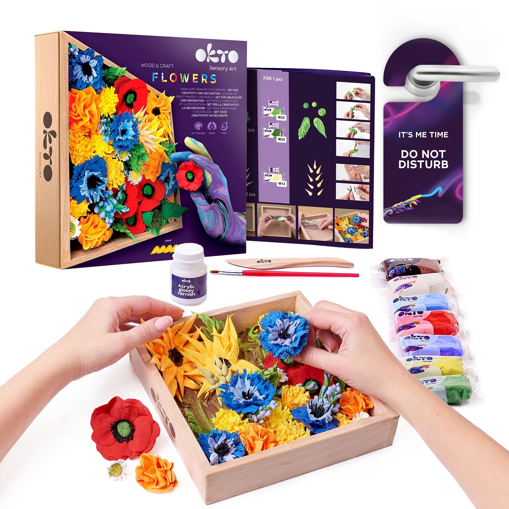 Okto Sensory Art 3d Woodcraft “freedom” – Flowers Craft Kit