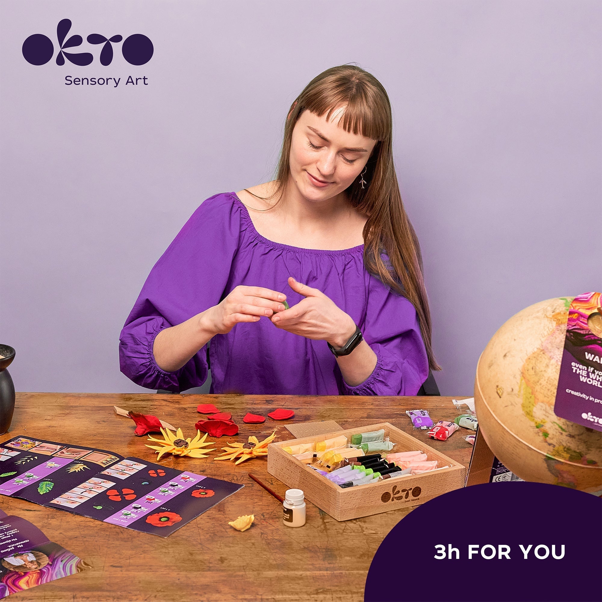 Okto Sensory Art 3d Woodcraft “freedom” – Flowers Craft Kit