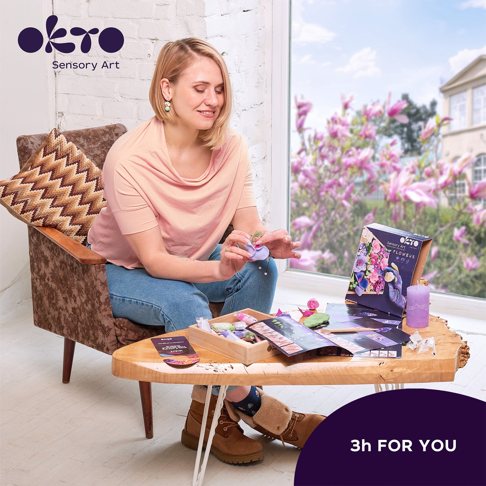 Okto Sensory Art 3d Woodcraft “inspiration” – Flowers Craft Kit