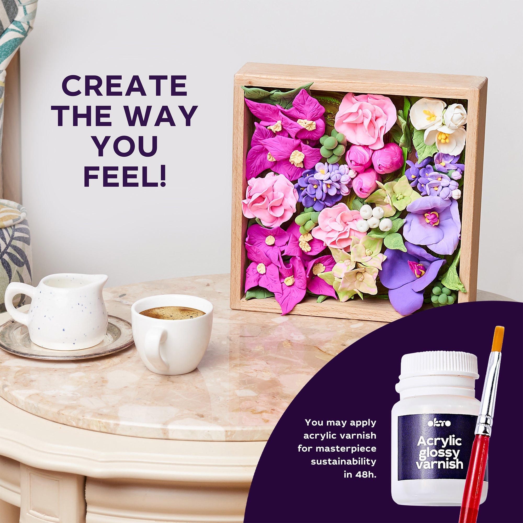 Okto Sensory Art 3d Woodcraft “inspiration” – Flowers Craft Kit