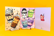 Boba Coloring Books With Crayons Party Favors - Set Of 6 Or 12