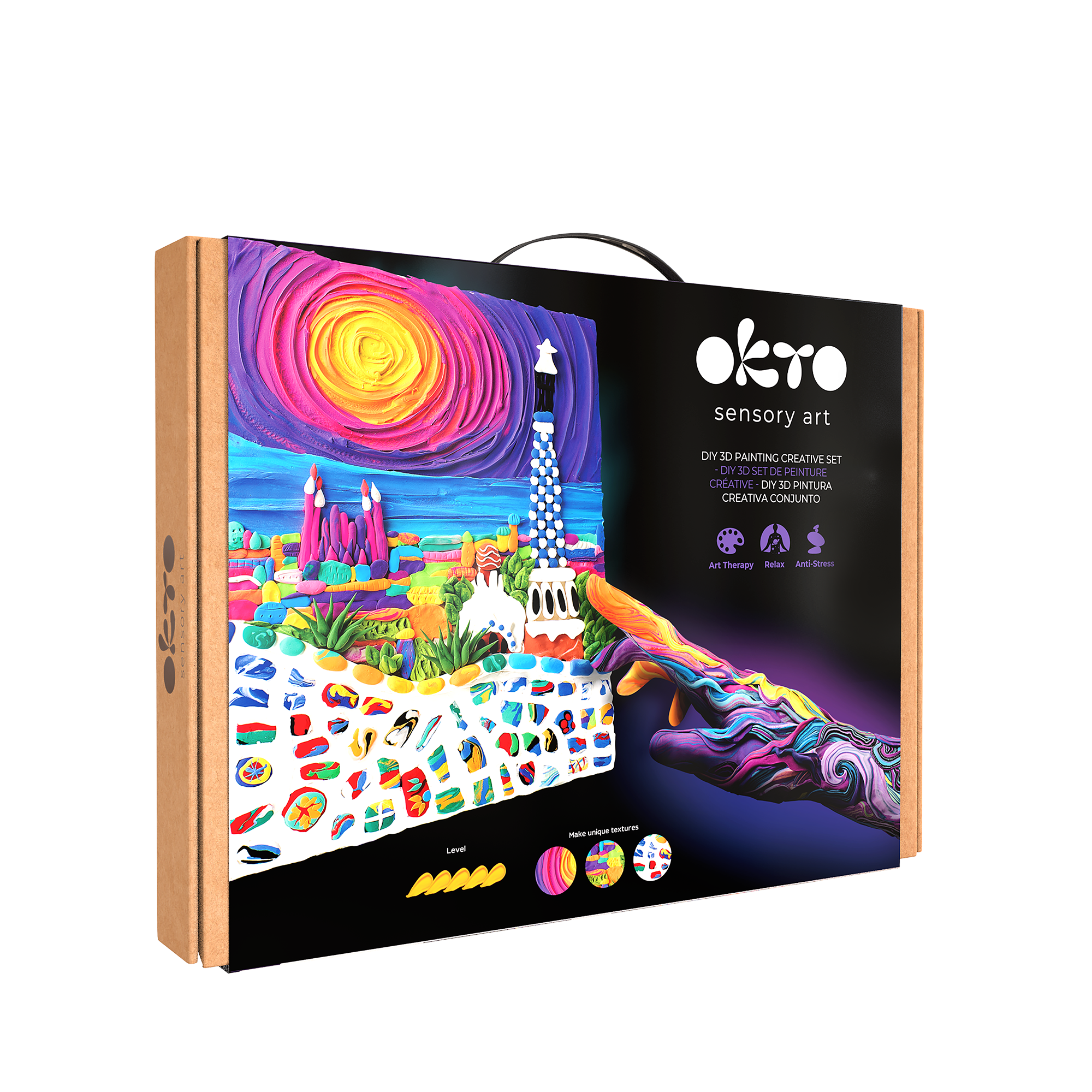 Okto Air-dry Clay 3d Painting Kit – #parkguellbarcelona (11.8 X 15.7 In)