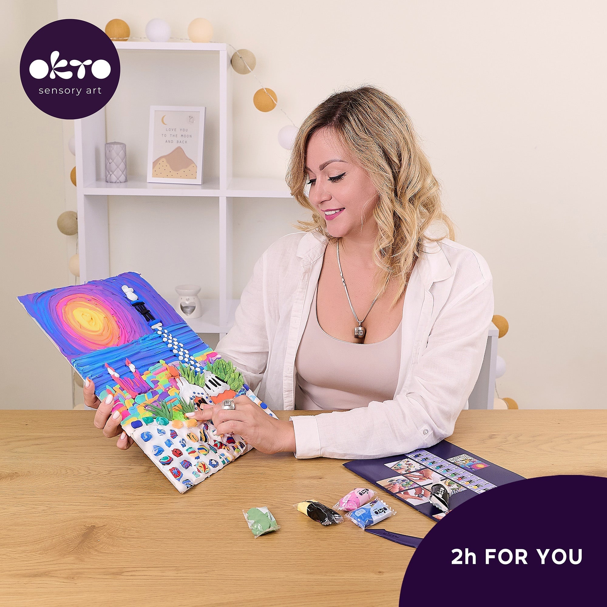 Okto Air-dry Clay 3d Painting Kit – #parkguellbarcelona (11.8 X 15.7 In)