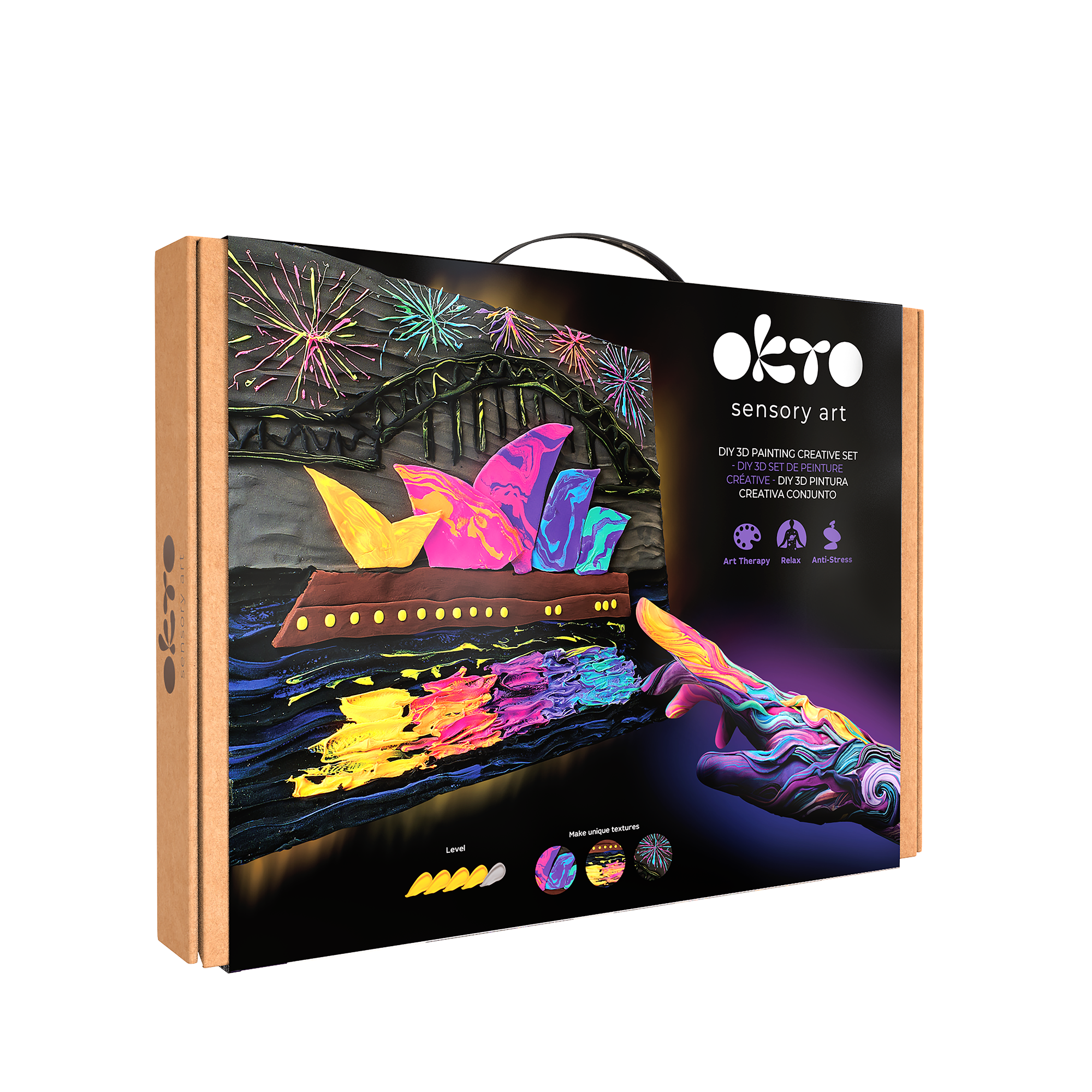 Okto Air-dry Clay 3d Painting Kit – #sydneyoperahouse (11.8 X 15.7 In)