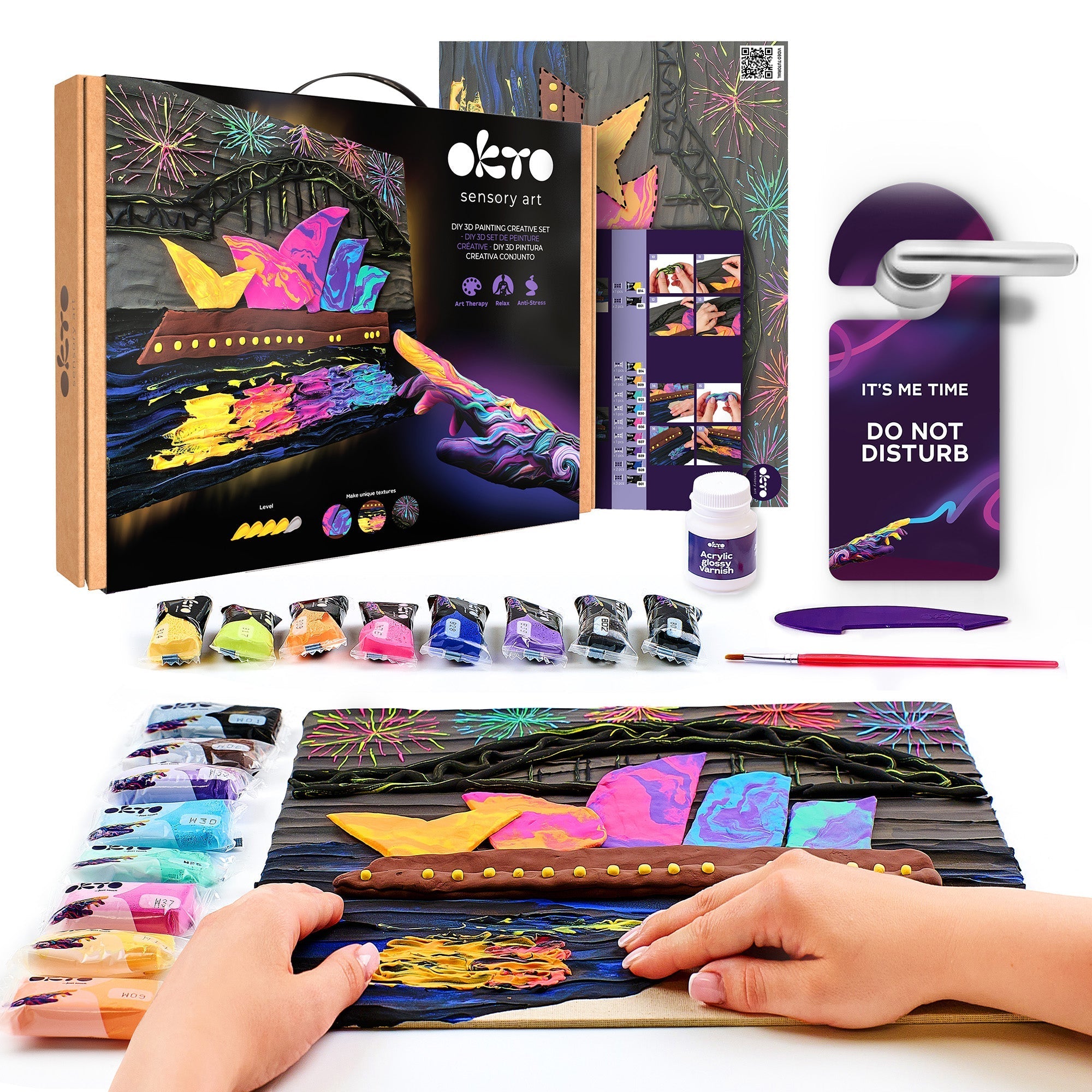 Okto Air-dry Clay 3d Painting Kit – #sydneyoperahouse (11.8 X 15.7 In)