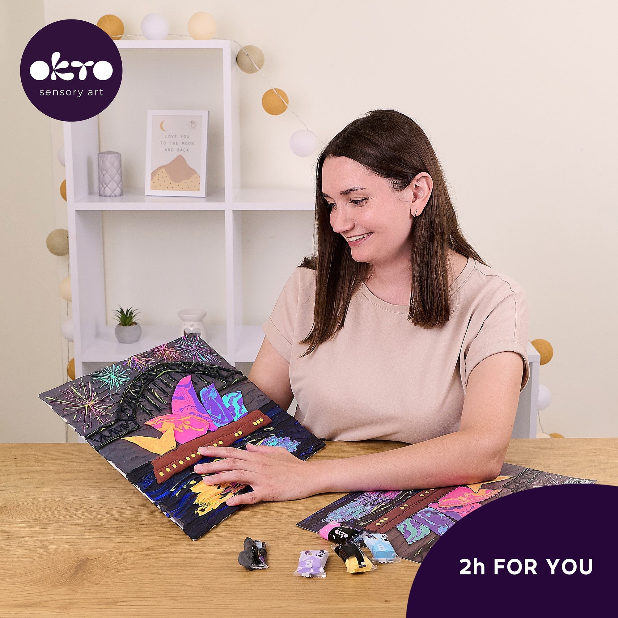 Okto Air-dry Clay 3d Painting Kit – #sydneyoperahouse (11.8 X 15.7 In)