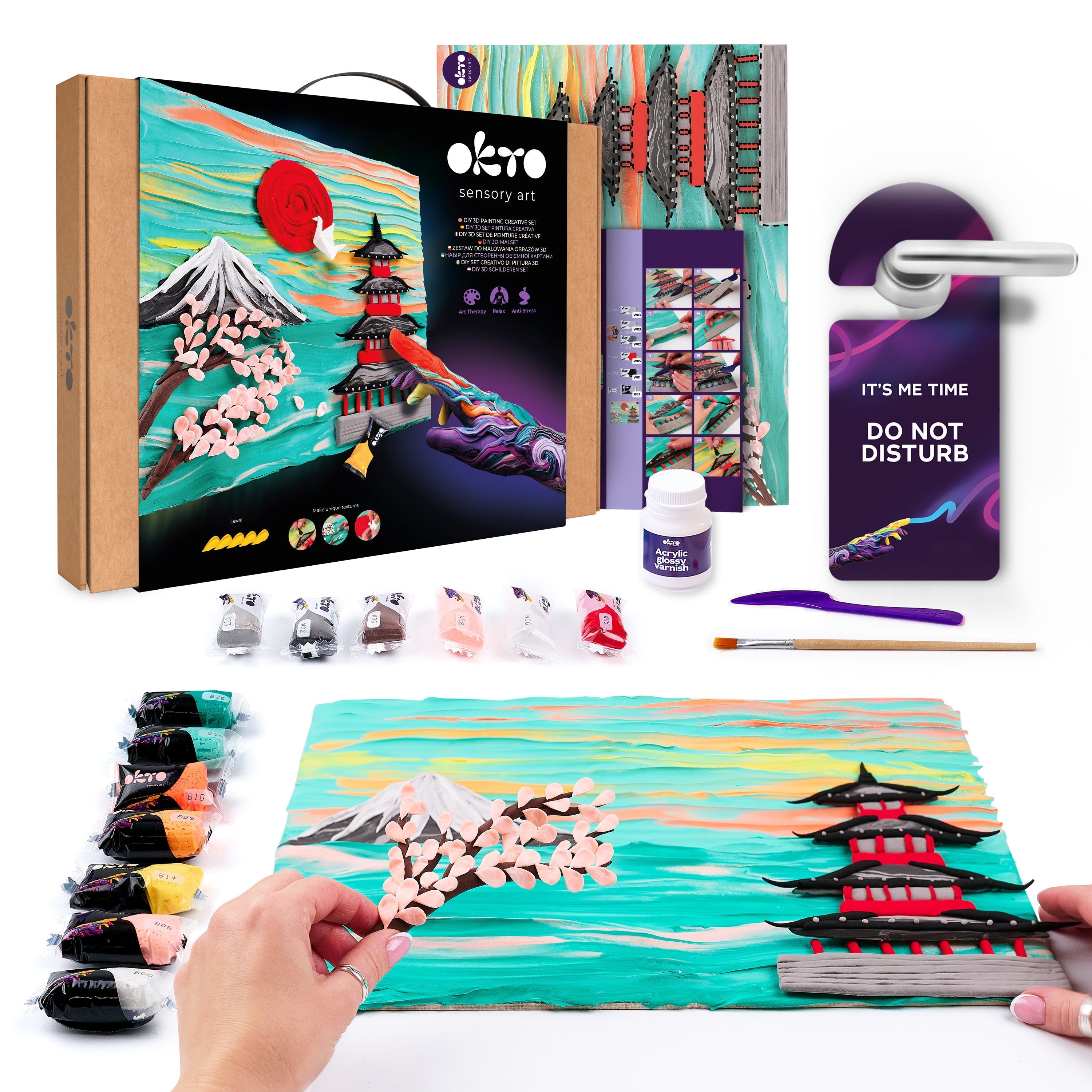 Okto 3d Clay Painting — Japan  (≈16×12 In) — Ages 14+