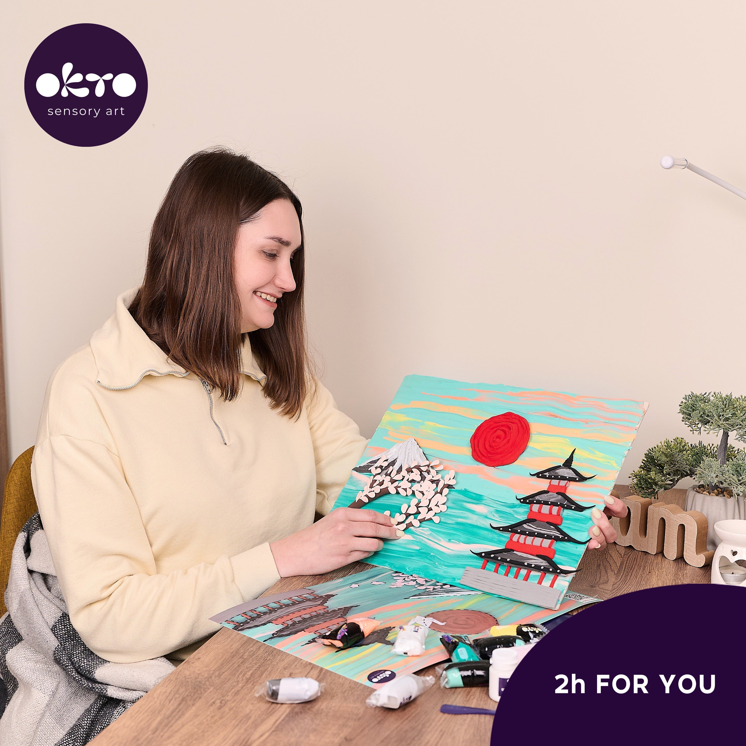Okto 3d Clay Painting — Japan  (≈16×12 In) — Ages 14+