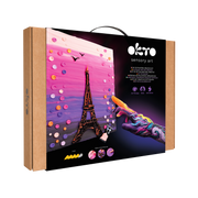 Okto 3d Clay Painting — Paris Skyline  (≈16×12 In) — Ages 14+