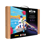Okto 3d Clay Painting — Santorini  (≈16×12 In) — Ages 14+