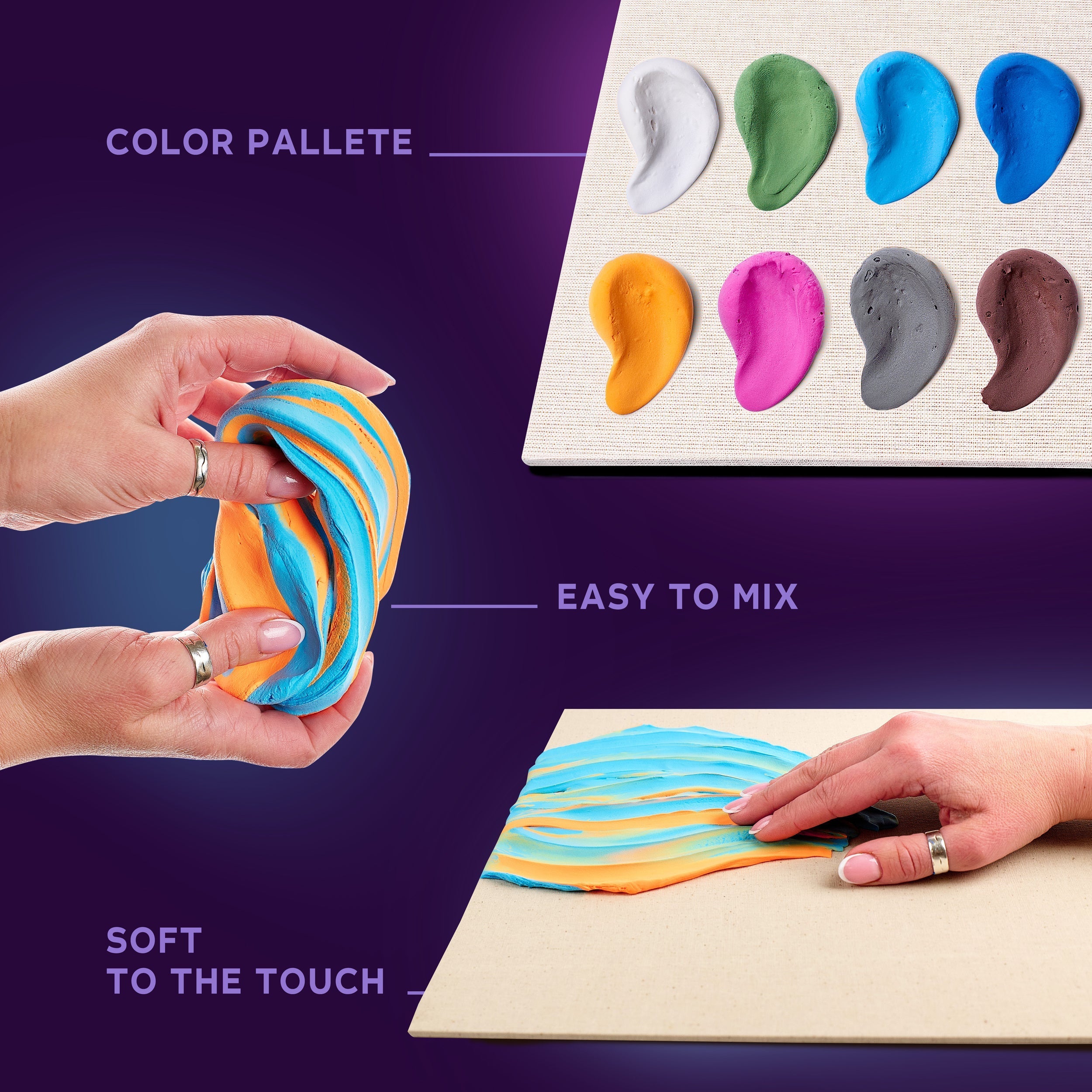 Okto 3d Clay Painting — Santorini  (≈16×12 In) — Ages 14+