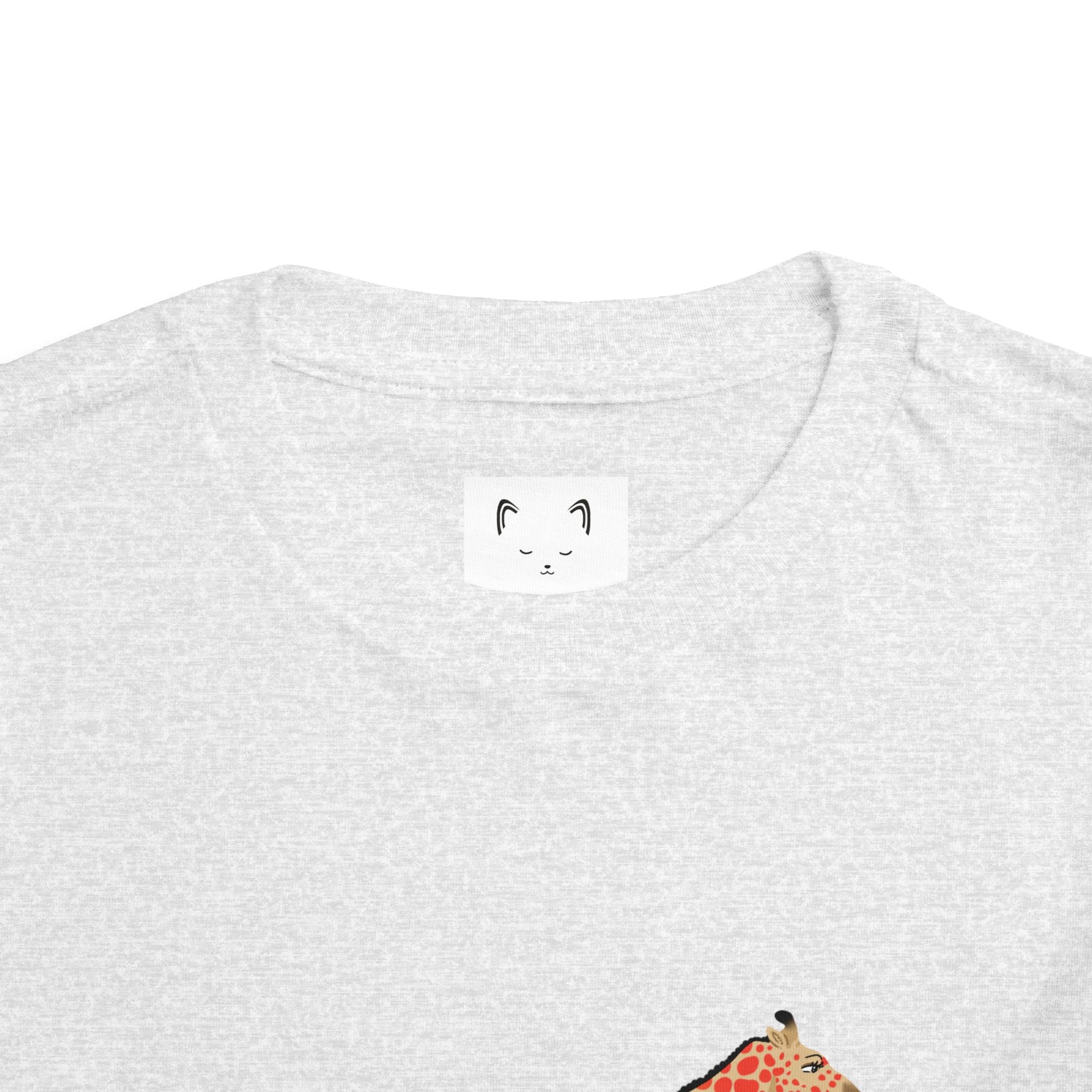 Rainbow On My Parade Giraffe Toddler Tee Shirt