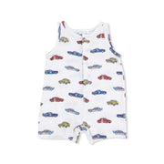 Race Cars - Sleeveless Shortie Romper