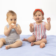 Stars And Stripes - Sleeveless Shortie Romper