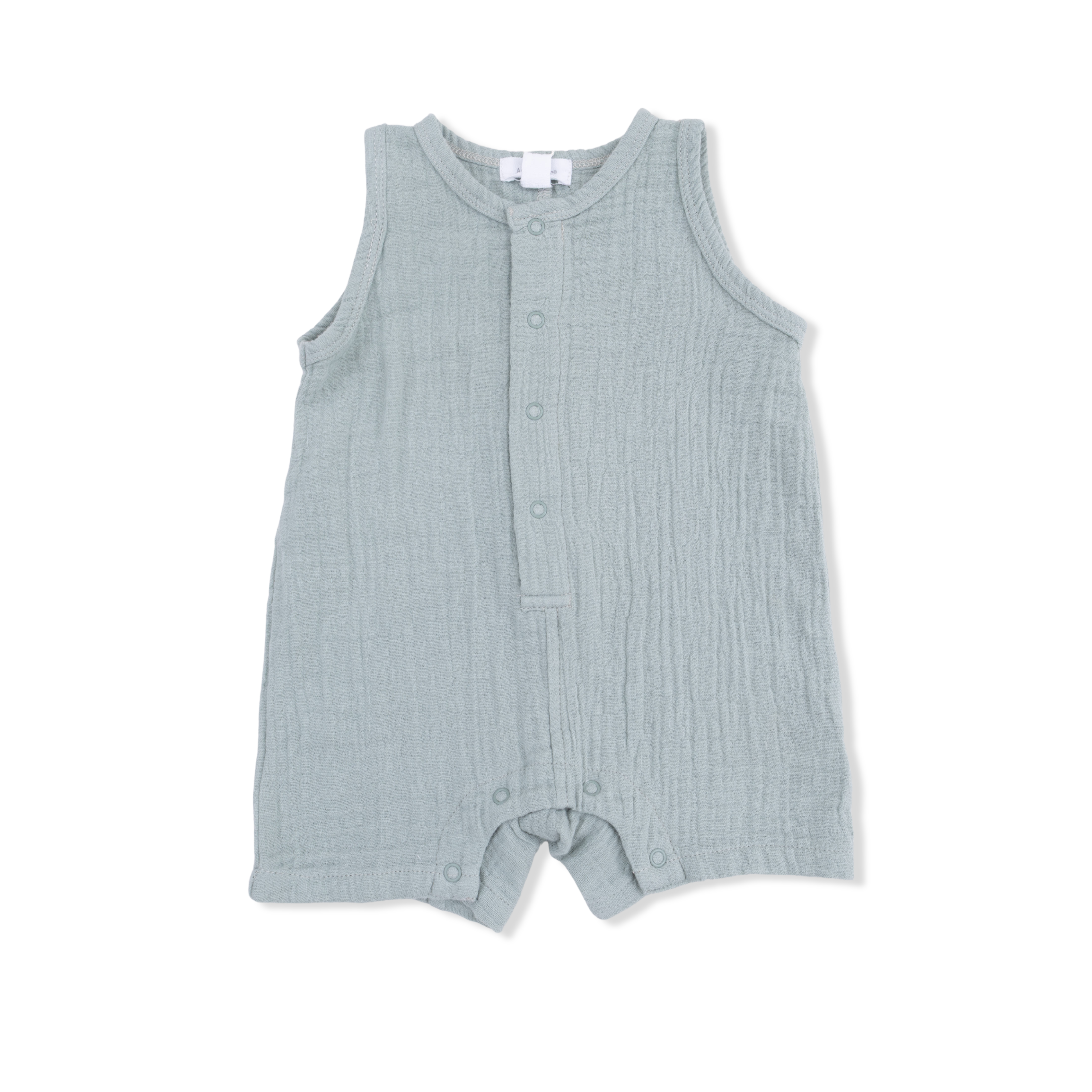 Solid Muslin Jadeite - Sleeveless Shortie Romper