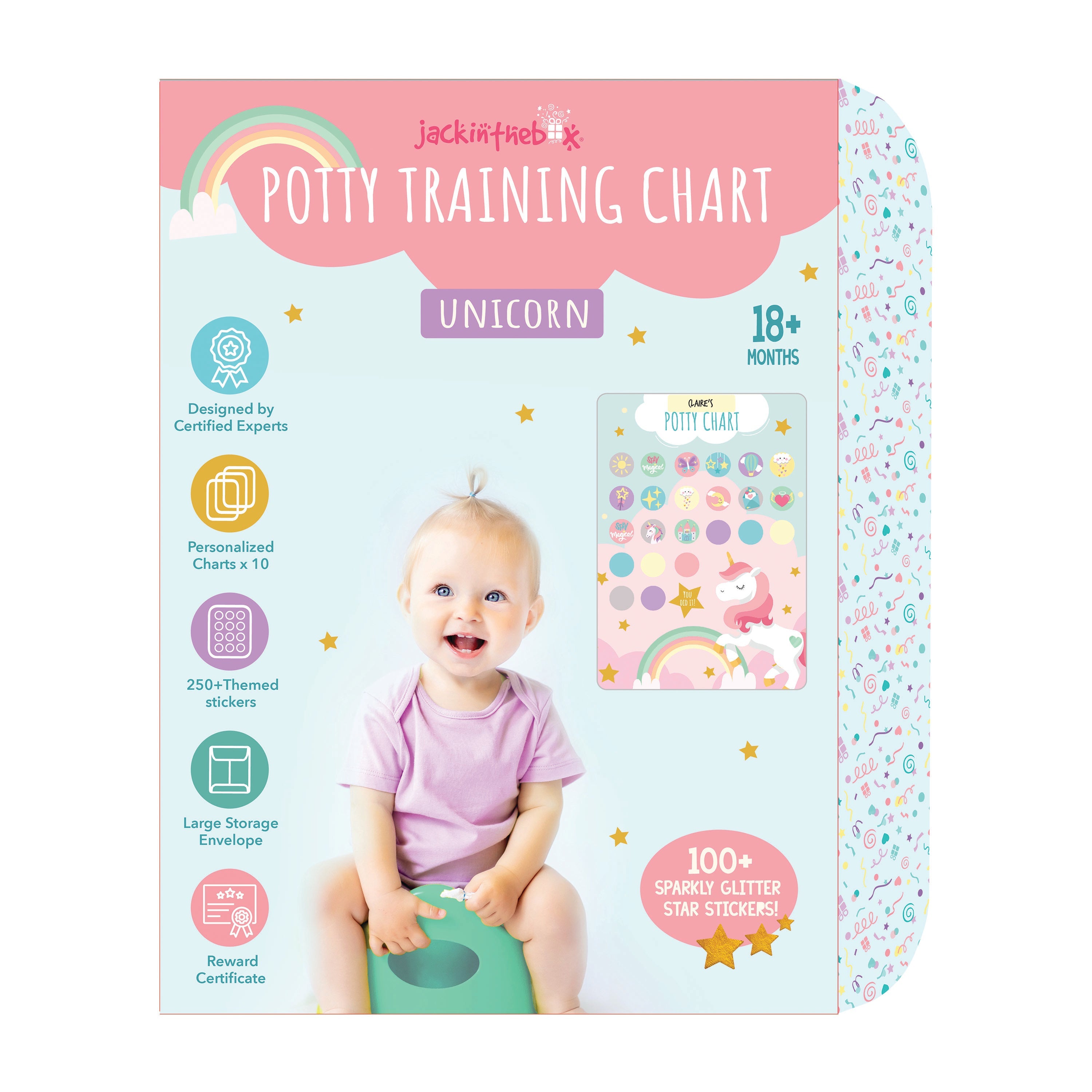JackInTheBox Potty Training Chart - Unicorn