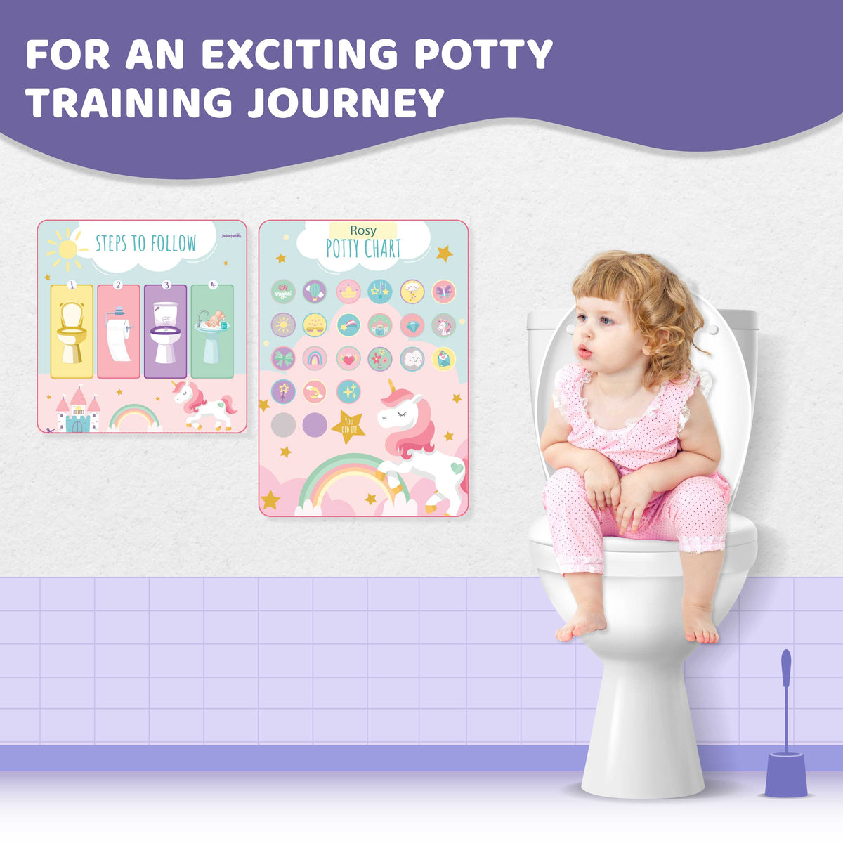 JackInTheBox Potty Training Chart - Unicorn