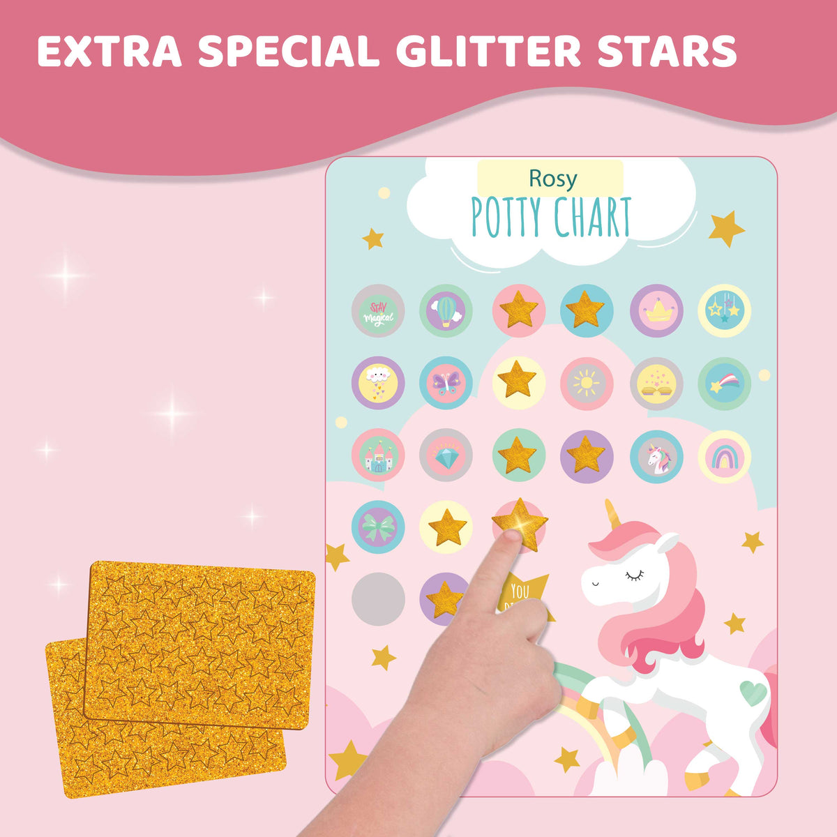 JackInTheBox Potty Training Chart - Unicorn