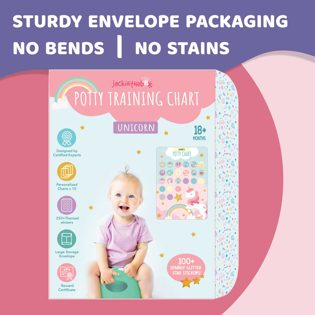 JackInTheBox Potty Training Chart - Unicorn