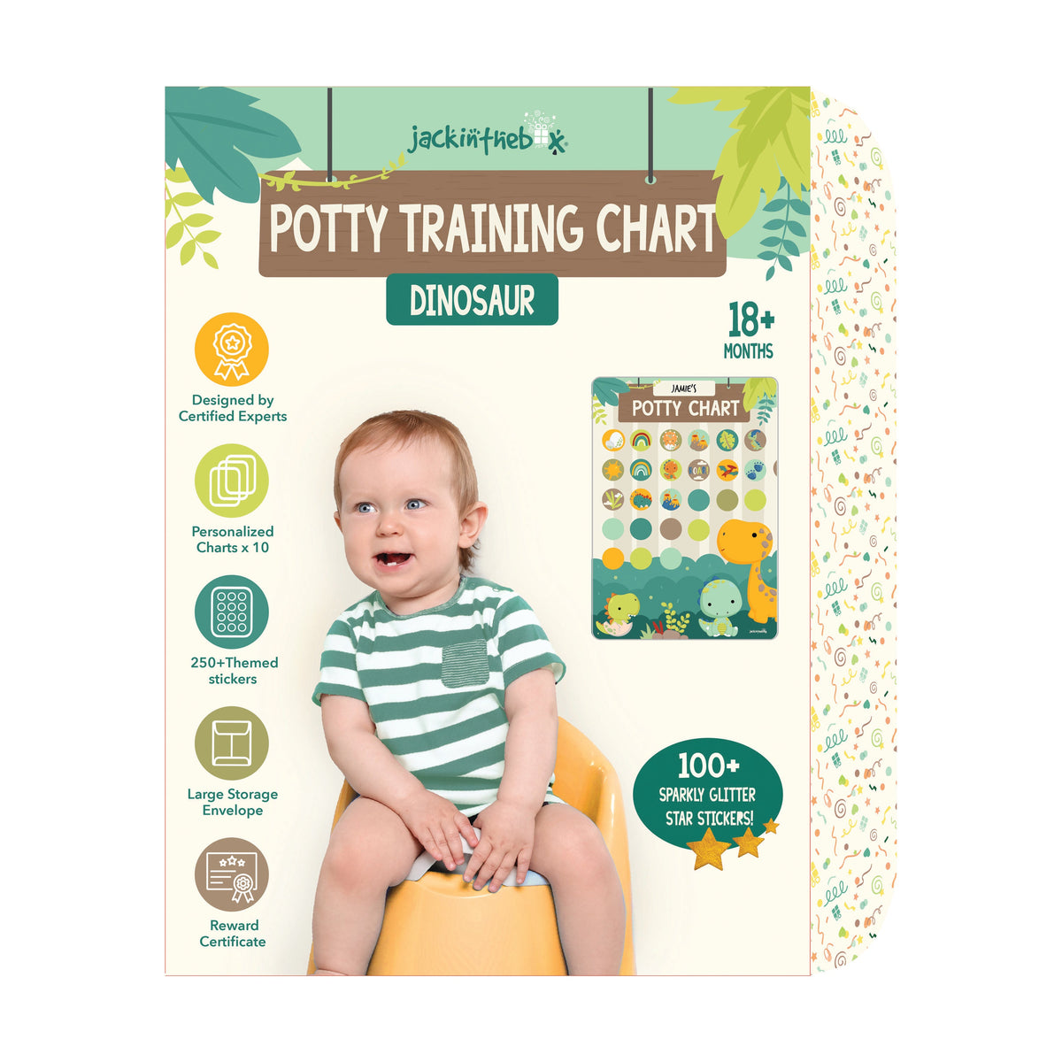 JackInTheBox Potty Training Chart - Dinosaur