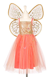 Joanna Fairy Costume–dress And Wings Set (orange)-role-play For Children(3 Sizes)