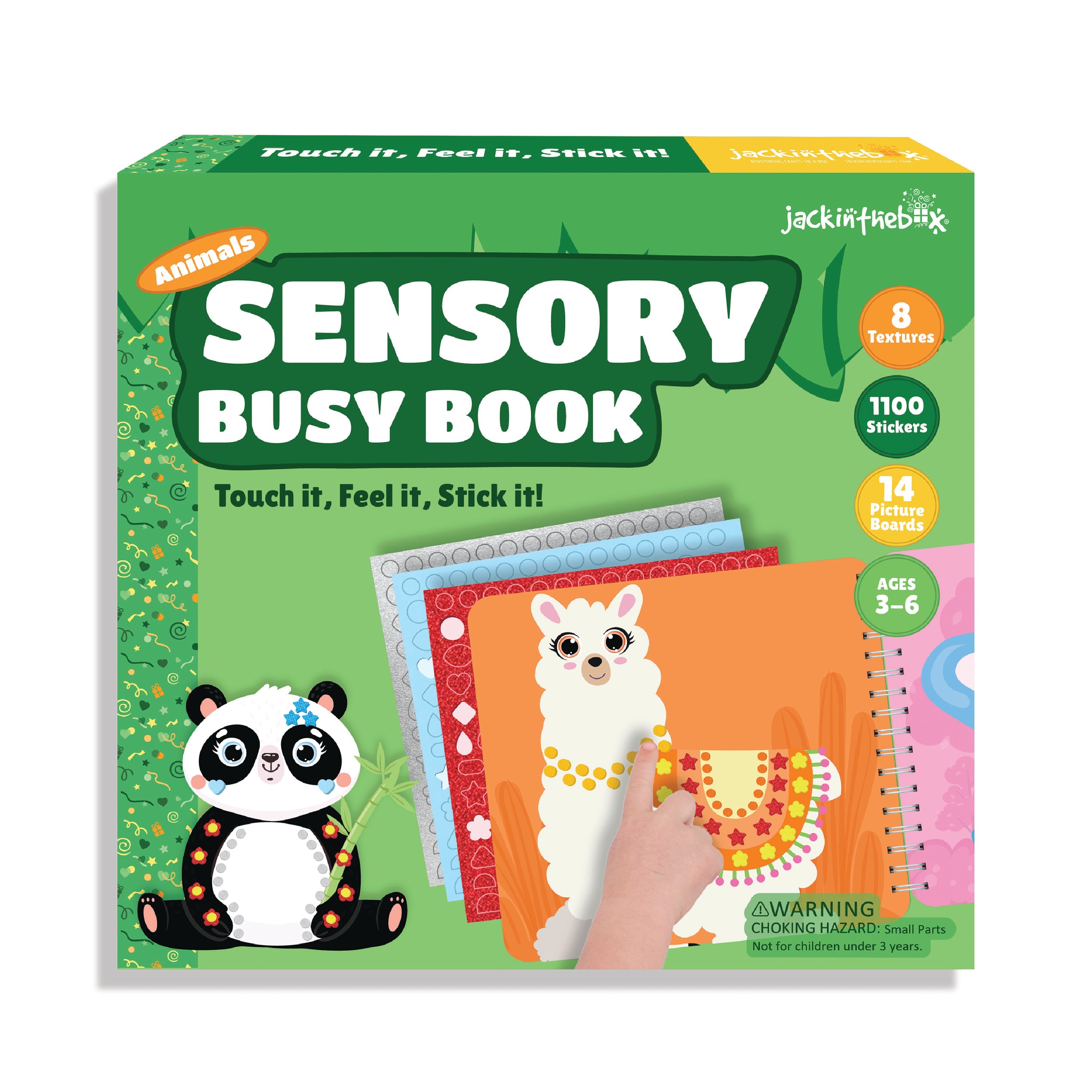 JackInTheBox Sensory Busy Book - Animals
