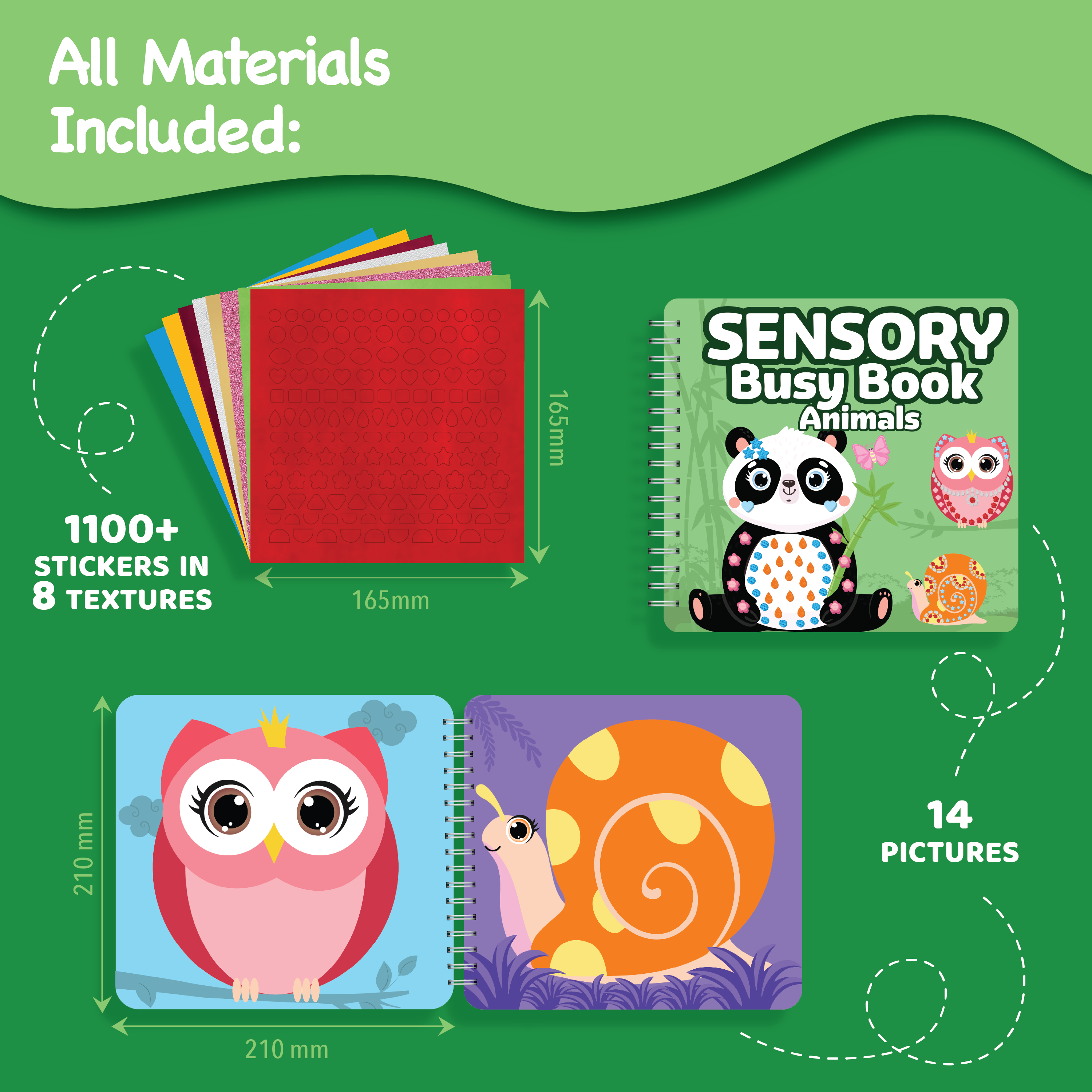 JackInTheBox Sensory Busy Book - Animals