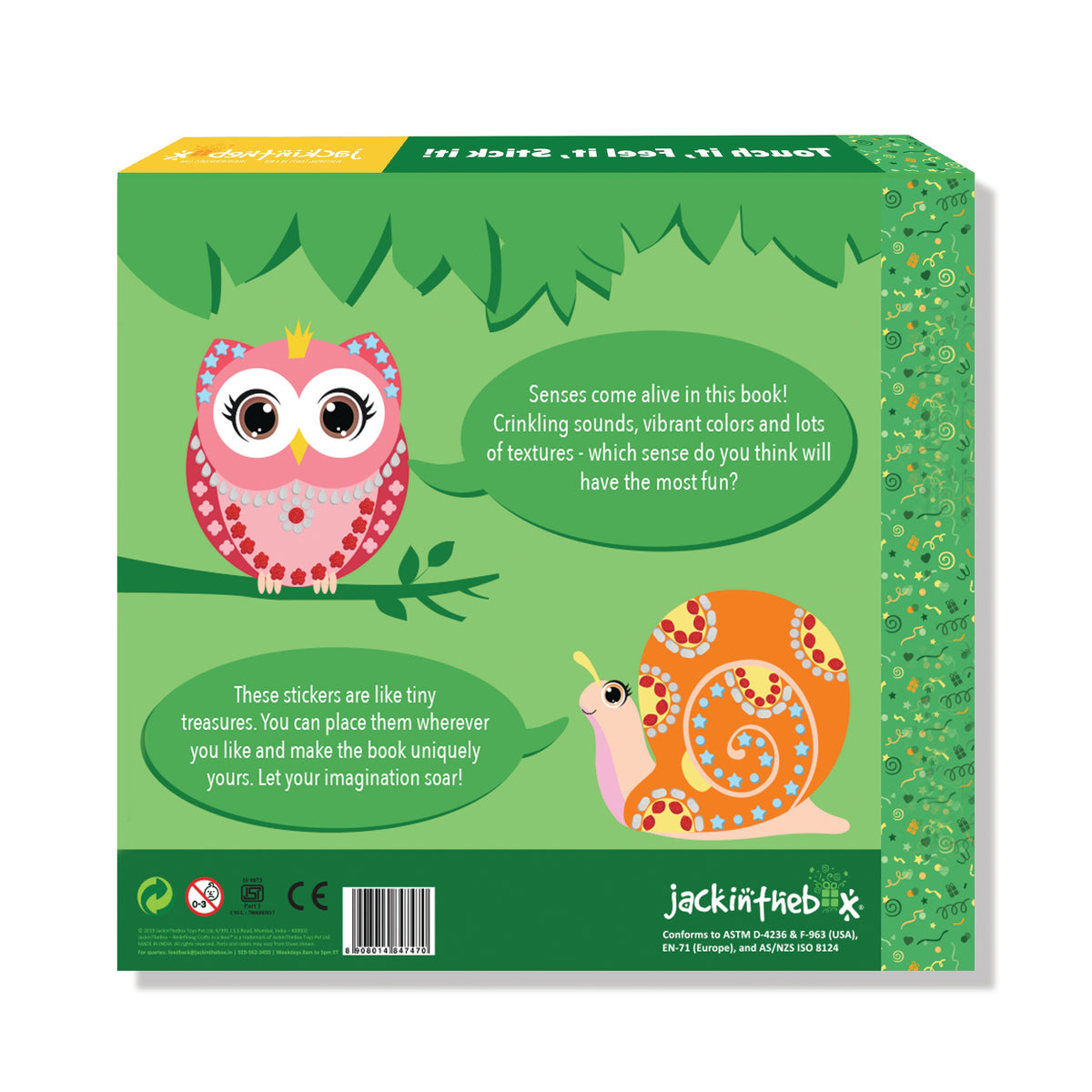 JackInTheBox Sensory Busy Book - Animals